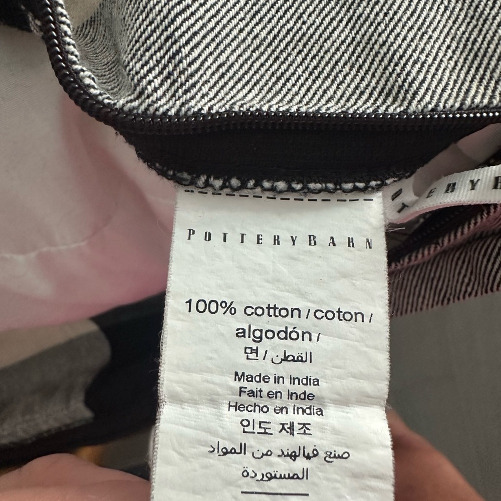 Pottery Barn Black and White Checkered Accent Pillows - Picture 7 of 8